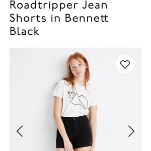High Waisted Black Roadtripper Madewell Shorts